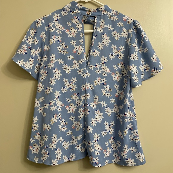 Blue Floral Sienna Sky Blouse - Picture 6 of 11